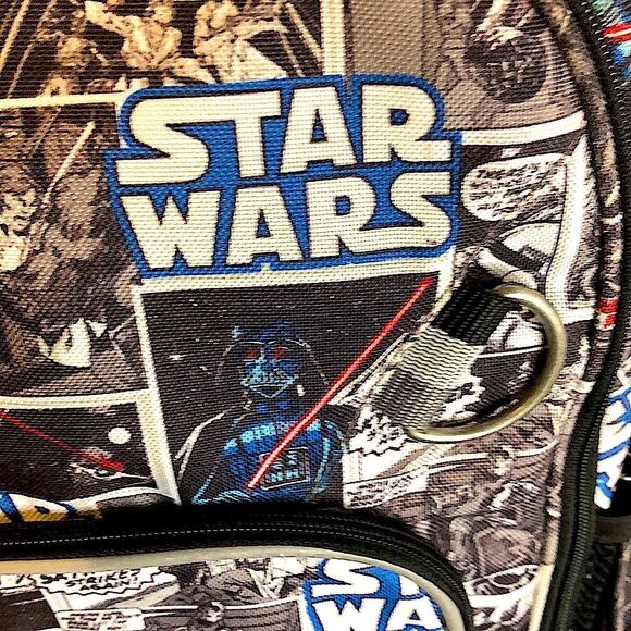 STAR WARS Back Pack Black & White Cartoon Funny Pages POTTERY BARN KIDS NWOT - Picture 14 of 16